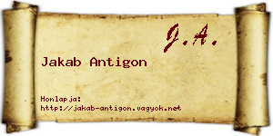 Jakab Antigon névjegykártya